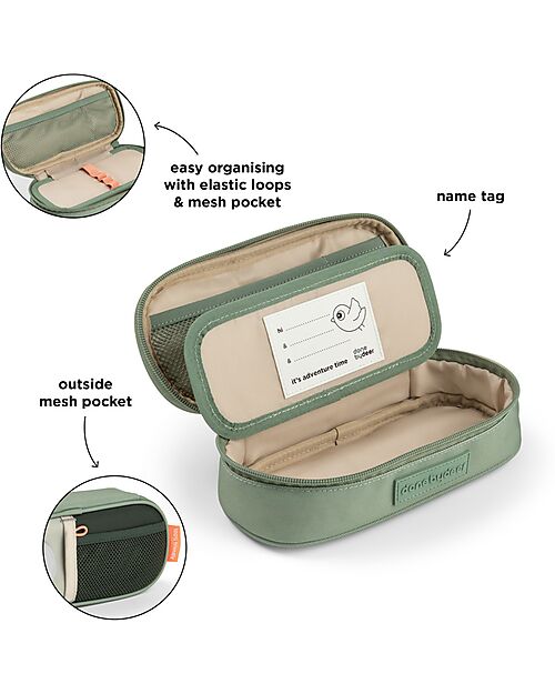 Done By Deer Pencil Case - Tiny Trails - Green - 22 x 10,5 x 6 cm Pencil Cases