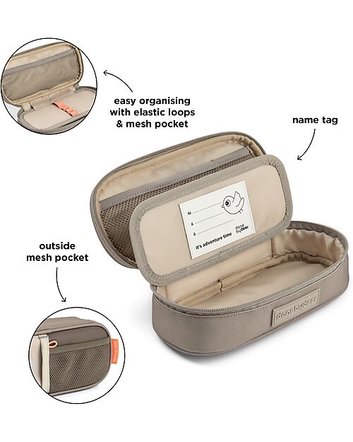 Done By Deer Pencil Case - Tiny Trails - Sand - 22 x 10,5 x 6 cm Pencil Cases