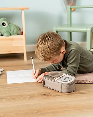 Done By Deer Pencil Case - Tiny Trails - Sand - 22 x 10,5 x 6 cm Pencil Cases