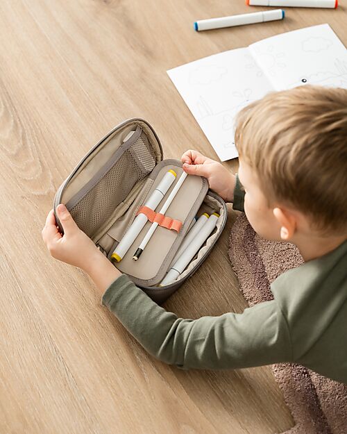 Done By Deer Pencil Case - Tiny Trails - Sand - 22 x 10,5 x 6 cm Pencil Cases