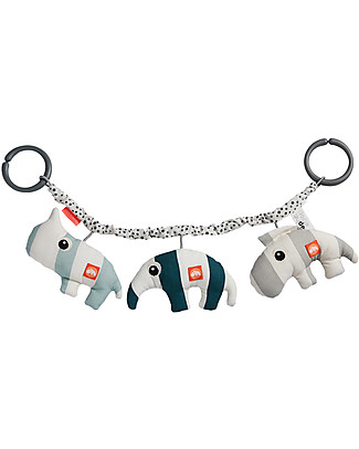 Done By Deer Pram Toy Deer Friends, Blue - Cotton Stroller Accessories