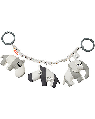 Done By Deer Pram Toy Deer Friends, Grey - Cotton Accessories
