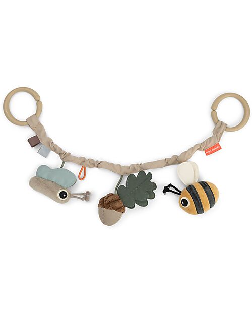 Done By Deer Pram Toy - Tiny Trails - Sand - 44 x 9,5 cm - 0+ Newborn Toys_