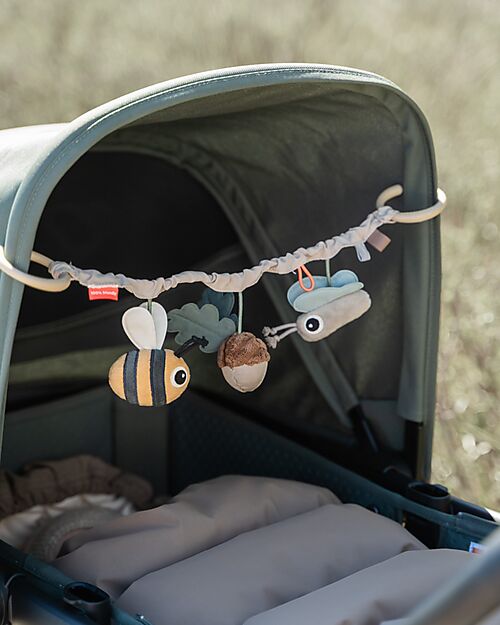 Done By Deer Pram Toy - Tiny Trails - Sand - 44 x 9,5 cm - 0+ Newborn Toys_
