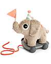 Done By Deer Pull Along 2-in-1 Toy Elphee - Sand - Use it with the Wagon or as Soft Toy! - 12m+ Pull Toys
