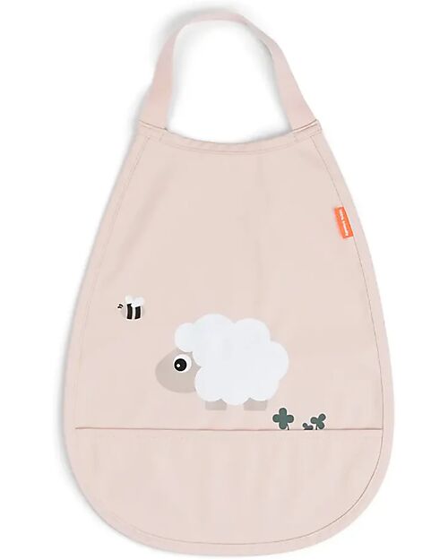 Done By Deer Pull Over Bib - Waterproof with Pocket - Tiny Farm - Powder Pullover Bibs