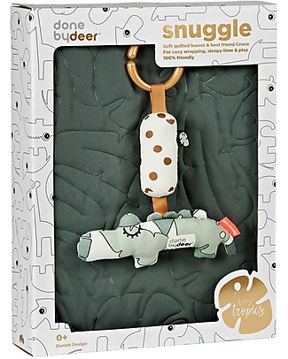 Done By Deer Quilt & Croco Gift Box Tiny Tropics Blankets