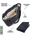 Done By Deer Quilted Changing Tote Bag - Black - Made with Recycled Plastic Bottles Diaper Changing Bags