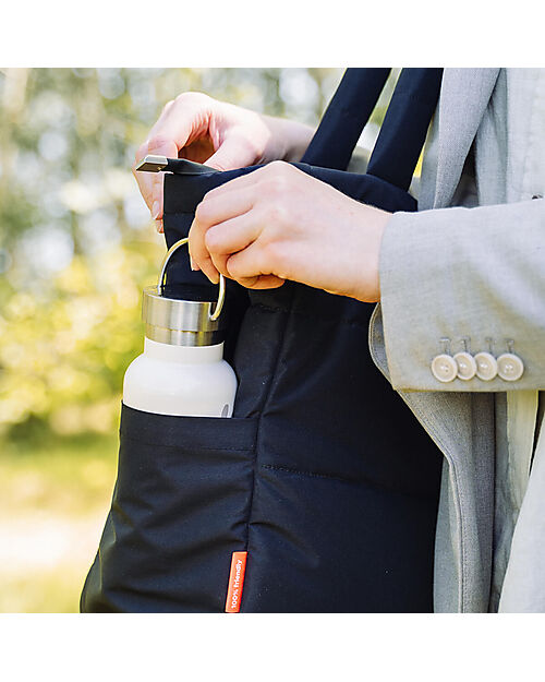 Done By Deer Quilted Changing Tote Bag - Black - Made with Recycled Plastic Bottles Diaper Changing Bags