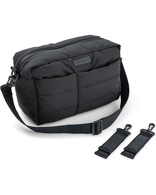 Done By Deer Quilted Stroller Change Bag - Black - 12 L - Made from Recycled Plastic Bottles Organize and Bags