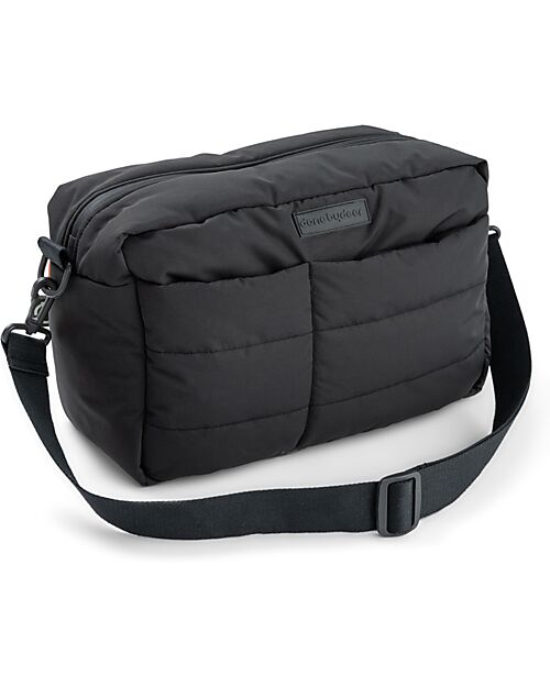 Done By Deer Quilted Stroller Change Bag - Black - 12 L - Made from Recycled Plastic Bottles Organize and Bags
