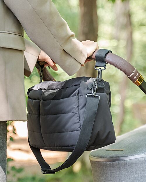 Done By Deer Quilted Stroller Change Bag - Black - 12 L - Made from Recycled Plastic Bottles Organize and Bags