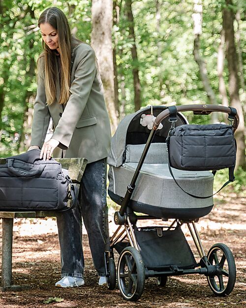 Done By Deer Quilted Stroller Change Bag - Black - 12 L - Made from Recycled Plastic Bottles Organize and Bags