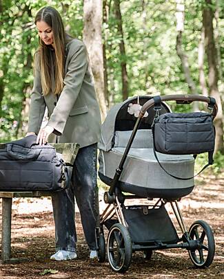 Done By Deer Quilted Stroller Change Bag - Black - 12 L - Made from Recycled Plastic Bottles Organize and Bags