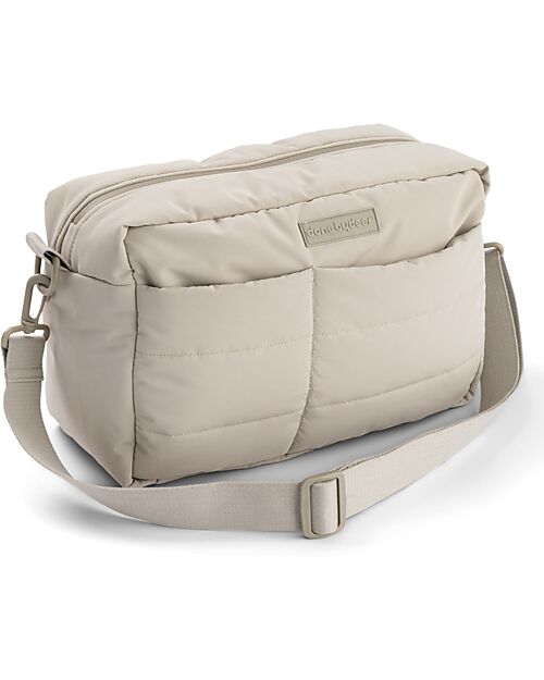 Done By Deer Quilted Stroller Change Bag - Sand - 12 L - Made from Recycled Plastic Bottles Organize and Bags