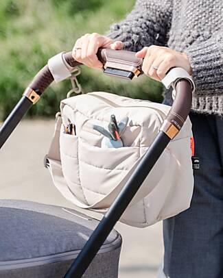 Done By Deer Quilted Stroller Change Bag - Sand - 12 L - Made from Recycled Plastic Bottles Organize and Bags