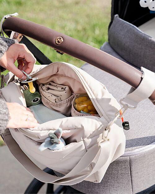 Done By Deer Quilted Stroller Change Bag - Sand - 12 L - Made from Recycled Plastic Bottles Organize and Bags