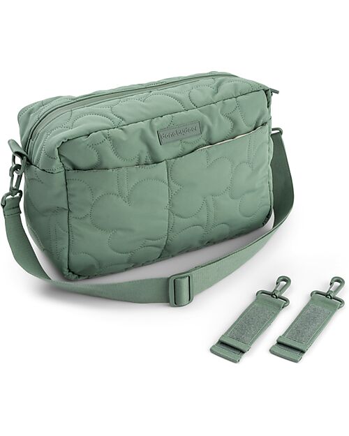 Done By Deer Quilted Stroller Changing Bag - Green - Made from Recycled Bottles Organize and Bags