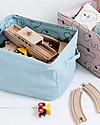 Done By Deer Reversible Soft Storage Basket with Handles, Blue - Cotton Toy Storage Boxes