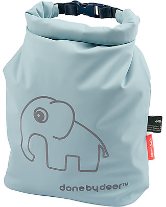 Done By Deer Roll-top Storage Bag Elphee, Blue - Made with recycled PET bottles! Large Backpacks
