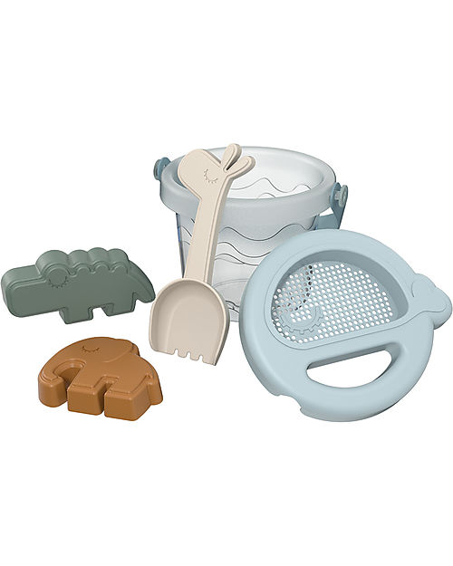 Done By Deer Sand Play Set - 5 pieces - Deer Friends Blue Mix Beach Toys