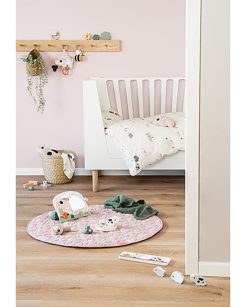 Done By Deer Sensory Rattle With Teether - Tiny Farm - Sand Rattles