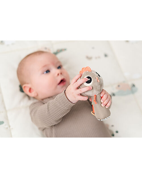 Done By Deer Sensory Rattle With Teether - Tiny Farm - Sand Rattles