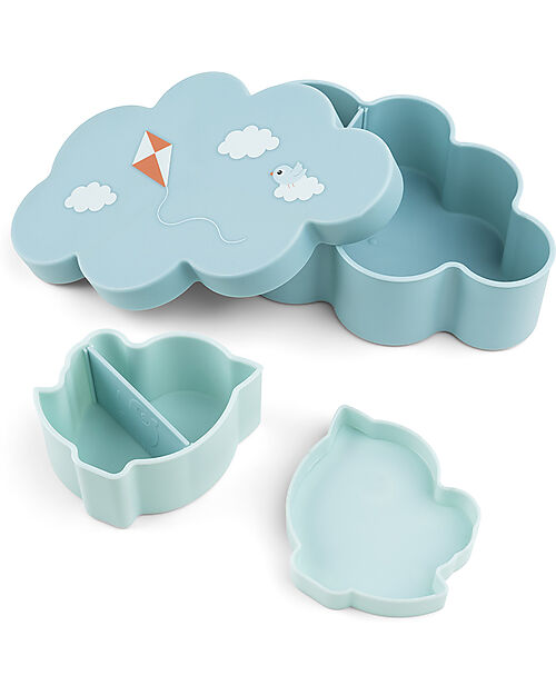 Done By Deer Set Lunch & Snack Box & Straw Bottle - Blue - Perfect for kindergarten and outdoor adventures Meal Sets