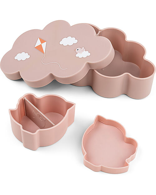 Done By Deer Set Lunch & Snack Box & Straw Bottle - Powder - Perfect for kindergarten and outdoor adventures Meal Sets