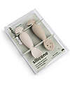 Done By Deer Set of 2 Learning Silicone Spoons - Tiny Farm - Sand Cutlery