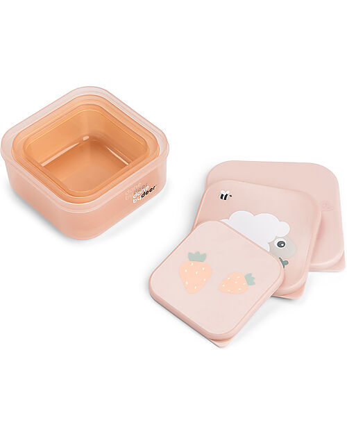 Done By Deer Set of 3 Snack Containers - Tiny Farm - Powder Food Containers