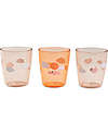 Done By Deer Set of 3 Yummy Mini Glasses - Happy Clouds - Papaya Beakers
