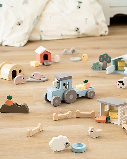 Done By Deer Sheep Puzzle Game - Tiny Farm - +2 years Wooden Stacking Toys