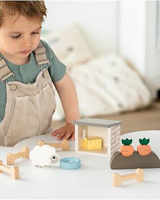 Done By Deer Sheep Puzzle Game - Tiny Farm - +2 years Wooden Stacking Toys