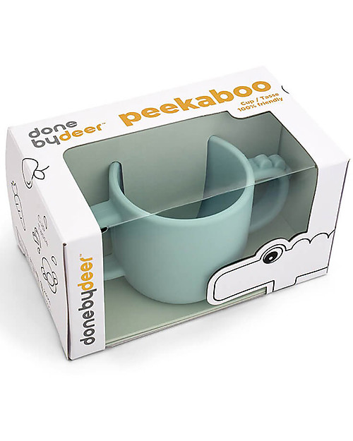 Done By Deer Silicone 2-Handle Cup Croco - Blue Cups