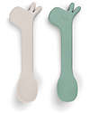 Done By Deer Silicone Baby Spoon 2-pack - Lalee - Green Cutlery