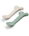 Done By Deer Silicone Baby Spoon 2-pack - Lalee - Green Cutlery