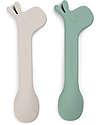 Done By Deer Silicone Baby Spoon 2-pack - Lalee - Green Cutlery