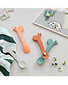 Done By Deer Silicone Baby Spoon 2-pack - Lalee - Green Cutlery