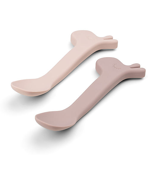 Done By Deer Silicone Baby Spoon 2-pack - Lalee - Powder Cutlery