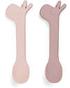 Done By Deer Silicone Baby Spoon 2-pack - Lalee - Powder Cutlery