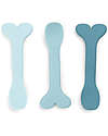 Done By Deer Silicone Baby Spoon 3-pack - Wally - Blue Cutlery