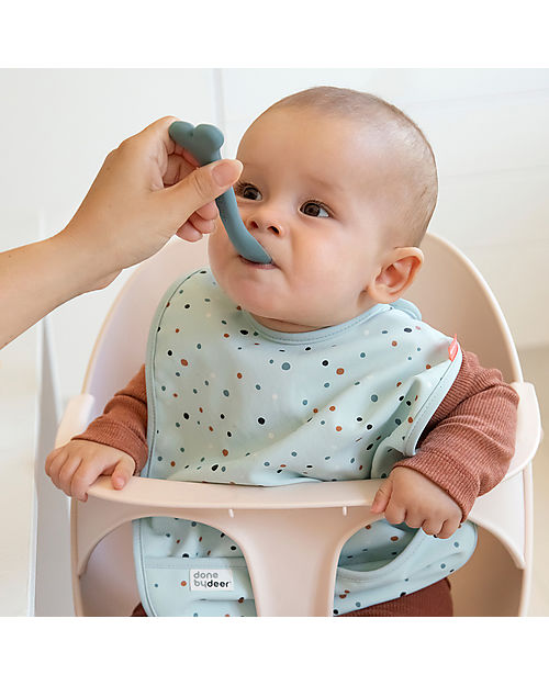 Done By Deer Silicone Baby Spoon 3-pack - Wally - Blue Cutlery