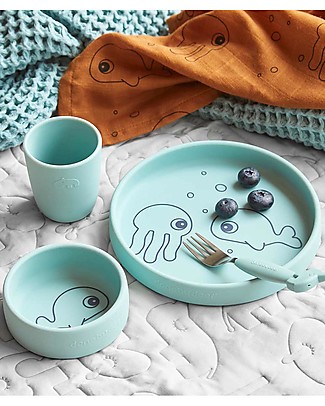 Done By Deer Silicone Dinner Set - Blue Sea friends Bowls & Plates