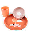 Done By Deer Silicone Dinner Set - Plate Bowl and Cup - Happy Clouds - Papaya Meal Sets