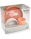 Done By Deer Silicone Dinner Set - Plate Bowl and Cup - Happy Clouds - Papaya Meal Sets