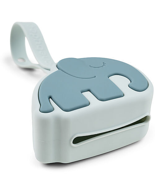 Done By Deer Silicone Pacifier Pouch- Elphee - Blu Dummies & Soothers