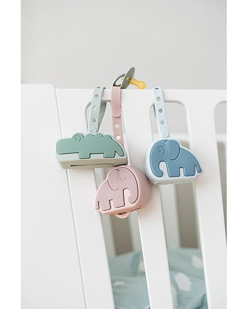 Done By Deer Silicone Pacifier Pouch- Elphee - Blu Dummies & Soothers