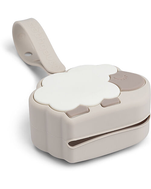 Done By Deer Silicone Pacifier Pouch - Sheepy - Sand Dummies & Soothers