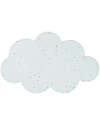 Done By Deer Silicone Placemat with Small Raised Edge - Cloud - Blue with Confetti Placemat